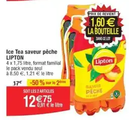 Cora x Carrefour Ice Tea saveur pêche LIPTON offre