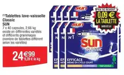 Cora x Carrefour (1)Tablettes lave-vaisselle Classic SUN offre
