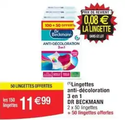 Cora x Carrefour (1)Lingettes anti-décoloration 3 en 1 DR BECKMANN offre