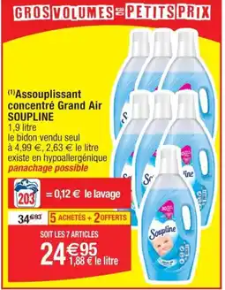 Cora x Carrefour (1) Assouplissant concentré Grand Air SOUPLINE offre