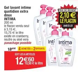 Gel lavant intime doux INTIMA 200 ml