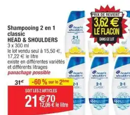 Cora x Carrefour Shampooing 2 en 1 classic HEAD & SHOULDERS offre