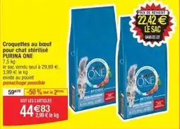 Cora x Carrefour Croquettes au bœuf pour chat stérilisé PURINA ONE offre