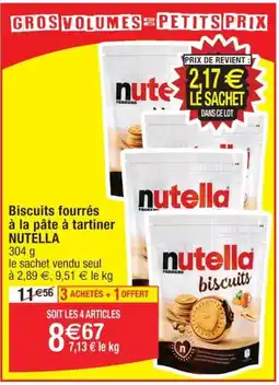 Cora x Carrefour Biscuits fourrés à la pâte à tartiner NUTELLA offre