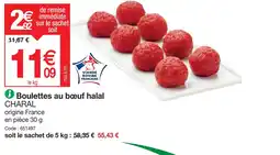 Promocash + Boulettes au bœuf halal CHARAL offre