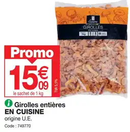 Promocash → Girolles entières EN CUISINE offre