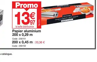 Promocash Papier aluminium 200 x 0,29 m offre