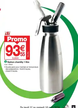 Siphon chantilly 1 litre