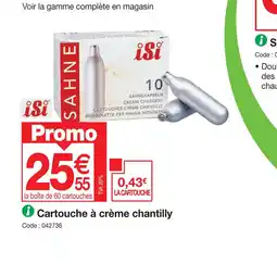 Promocash Cartouche à crème chantilly offre