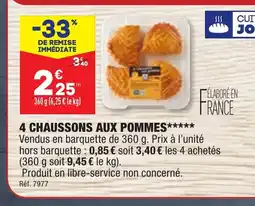 ALDI 4 CHAUSSONS AUX POMMES offre