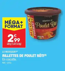 ALDI RILLETTES DE POULET RÔTI(B) offre