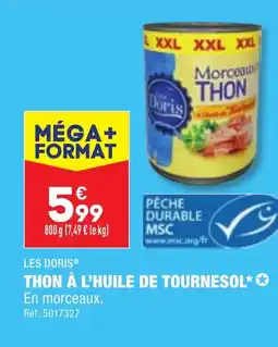 ALDI THON À L'HUILE DE TOURNESOL offre