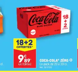 ALDI COCA-COLA ZÉRO offre