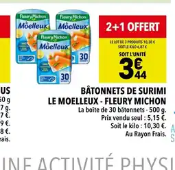 Supeco BÂTONNETS DE SURIMI LE MOELLEUX - FLEURY MICHON offre