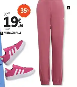 E.Leclerc Sport Adidas - pantalon fille offre