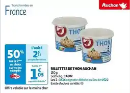 Auchan Auchan - rillettes de thon offre