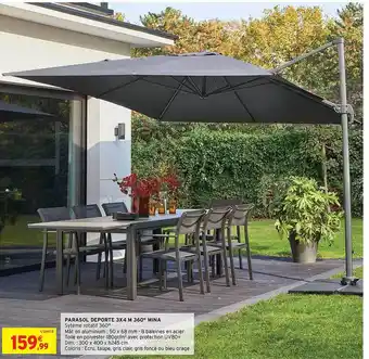 Intermarché Hyper Parasol Déporté 3 X 4 M 360° Mina offre