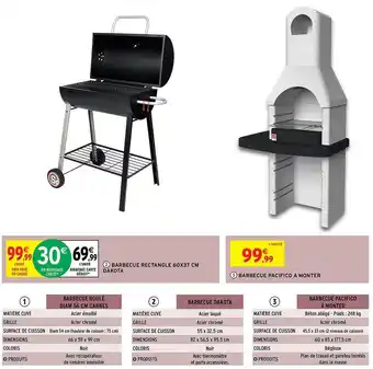 Intermarché Hyper Barbecue Rectangle 60 X 37 Cm Dakota, Barbecue Pacifico à Monter offre
