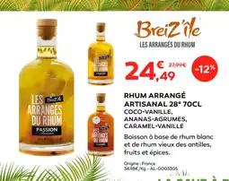 ARTISANAL 28° 70CL RHUM ARRANGÉ