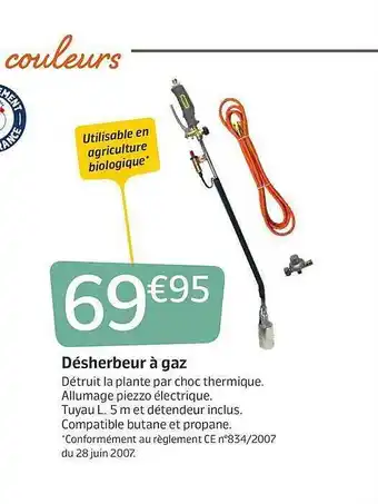 Jardiland Désherbeur à Gaz offre