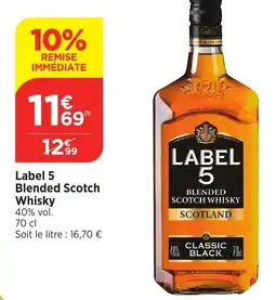 Maximarché Label 5 Blended Scotch Whisky offre