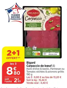 Maximarché Bigard Carpaccio de bœuf (A) offre