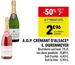 Supeco E. DURENMEYER A.O.P. CRÉMANT D’ALSACE offre
