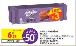 Intermarché Contact CHOCO SUPRÊME MILKA offre