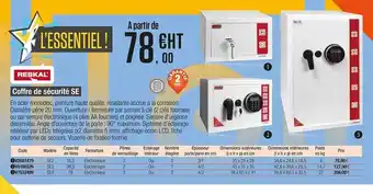 Plein ciel Coffre De Sécurité Se Reskal offre