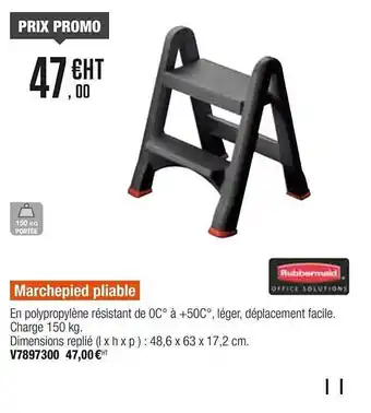 Plein ciel Marchepied Pliable Rubbermaid offre