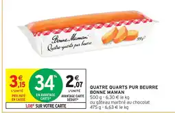 Intermarché QUATRE QUARTS PUR BEURRE BONNE MAMAN offre