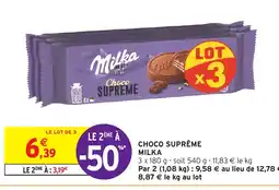 Intermarché CHOCO SUPRÊME MILKA offre