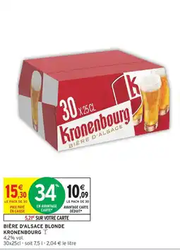 Intermarché BIÈRE D'ALSACE BLONDE KRONENBOURG Y offre