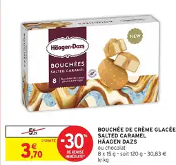 Intermarché BOUCHÉE DE CRÈME GLACÉE SALTED CARAMEL HÄAGEN DAZS offre