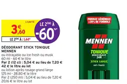 DÉODORANT STICK TONIQUE MENNEN