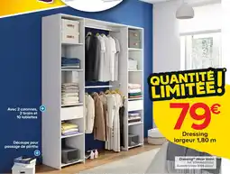 Castorama Dressing largeur 1,80 m offre