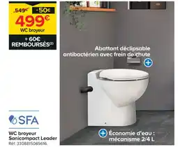 Castorama WC broyeur Sanicompact Leader offre