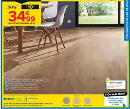 Castorama Lame PVC Starfloor Ultimate chêne naturel 17,6 x 121,3 cm offre