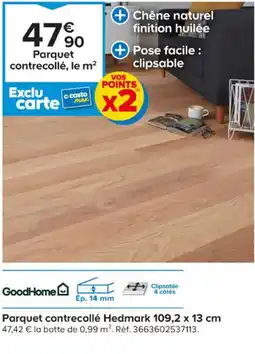Castorama Parquet contrecollé Hedmark 109,2 x 13 cm offre