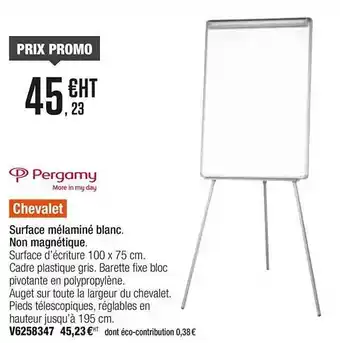 Plein ciel Chevalet Pergamy offre