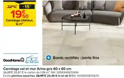Castorama Carrelage sol et mur Arina gris 60 x 60 cm offre