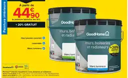 Castorama Peinture blanche Good Home murs, boiseries et radiateurs offre