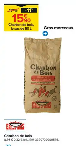 Castorama Charbon de bois offre