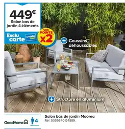 Castorama Salon bas de jardin Moorea offre