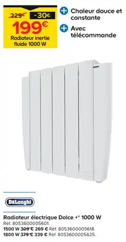 Castorama Radiateur inertie fluide 1000 W offre