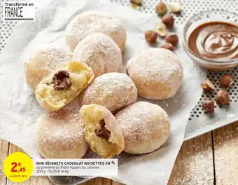 Intermarché Express MINI BEIGNETS CHOCOLAT NOISETTES X8 offre