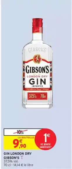 Intermarché Gibson's - gin london dry offre