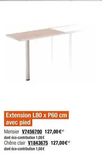 Extension L80 X P60 Cm Avec Pied