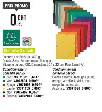 Plein ciel Chemise 3 Rabats offre