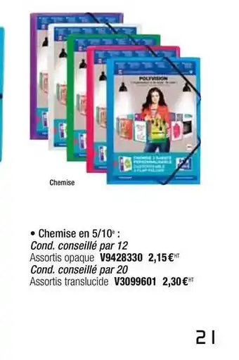 Plein ciel Chemise En 5-10 offre